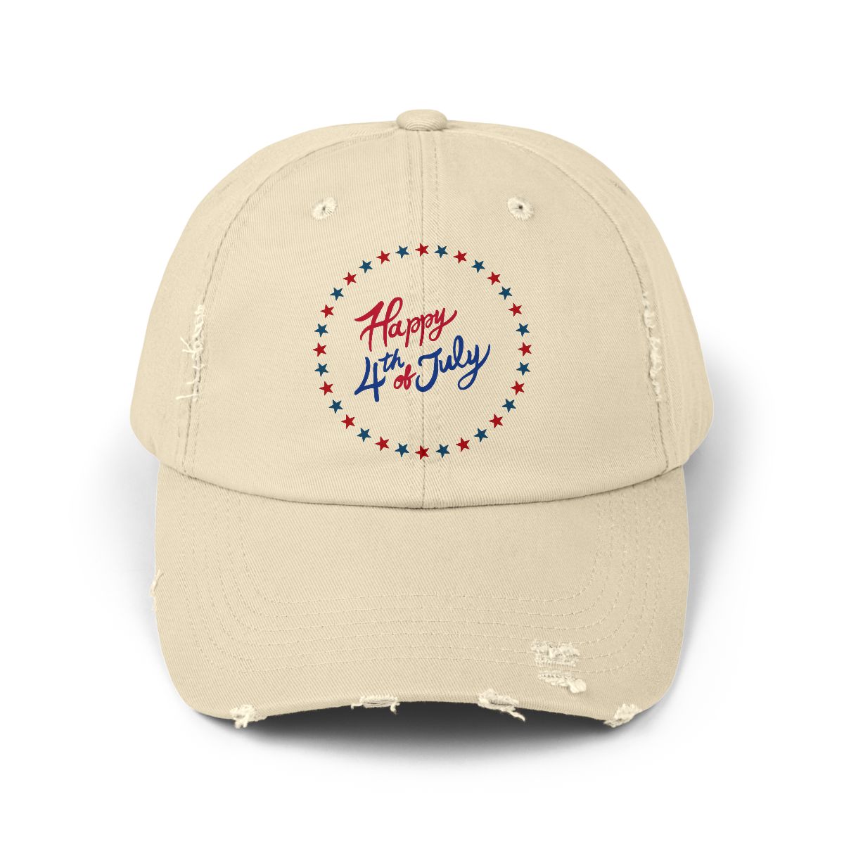 Unisex Fourth of July Distressed Cap