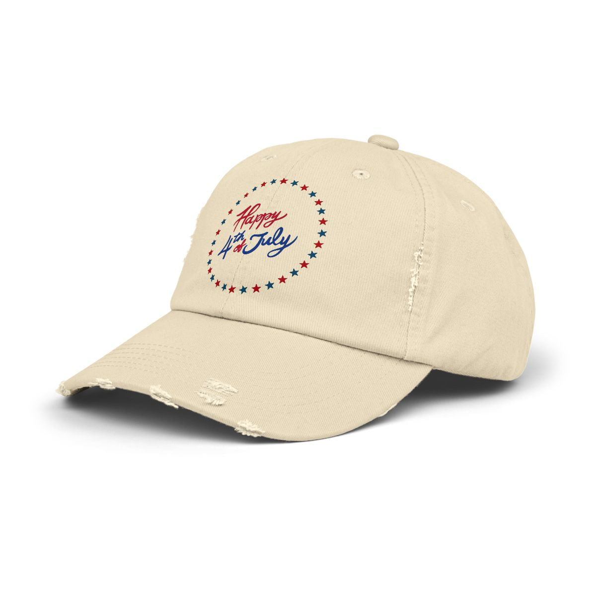 Unisex Fourth of July Distressed Cap